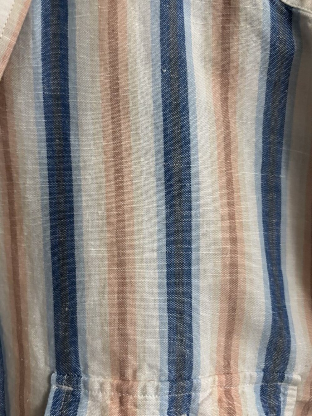 Lucky Brand Button Shirt Mens XL Multicolor Classic Fit Striped Pockets Hemp - Picture 5 of 12